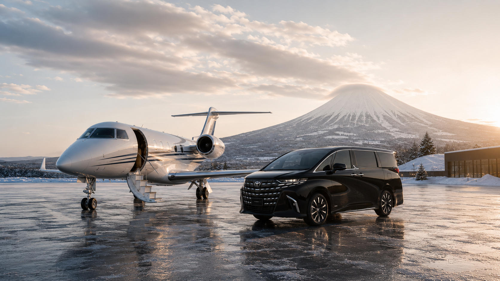 New Chitose airport Alphard pickup to Niseko