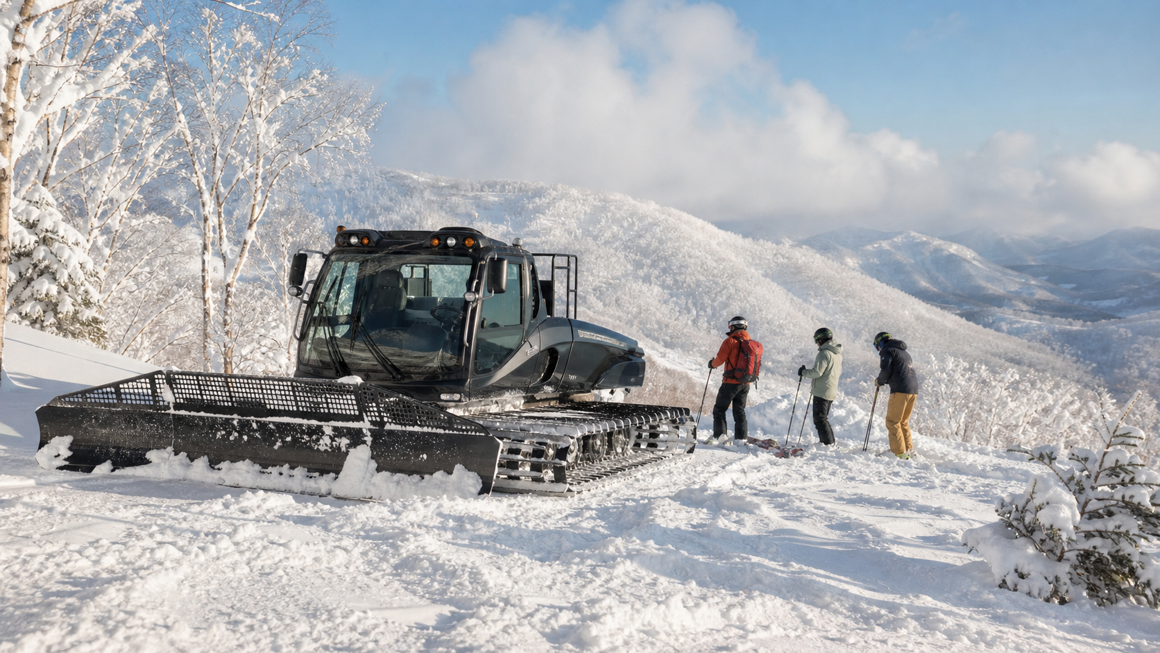 Cat skiing powder experience