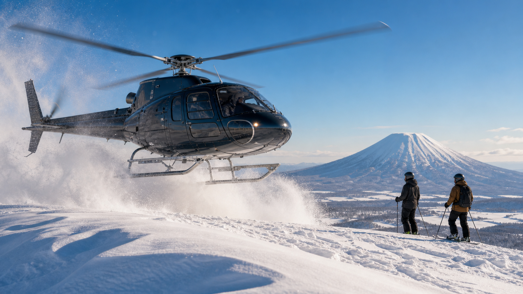 Niseko heli-skiing powder experience